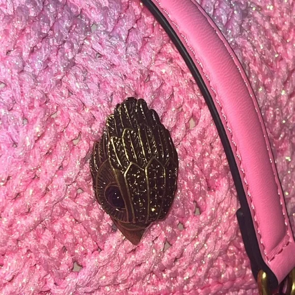 NWT! Kurt Geiger London Medium Crochet Kensington Crossbody Bag, Open Pink - Picture 4 of 13